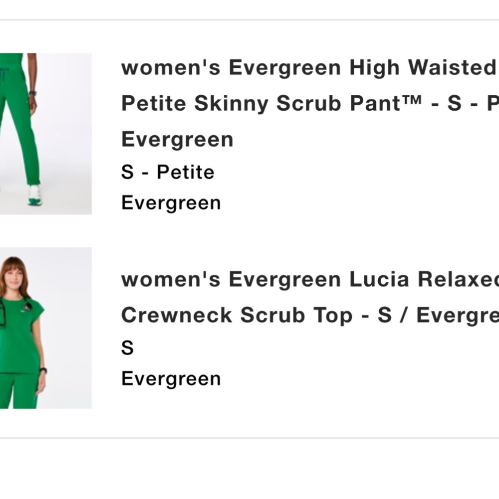 Figs Evergreen Scrub Set